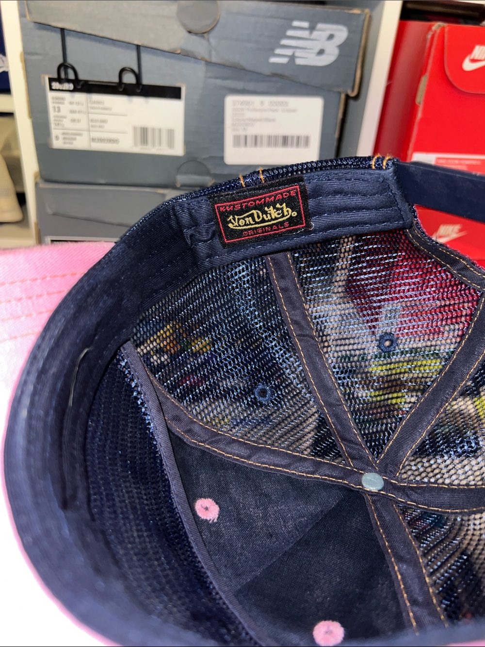 Von Dutch Pink Suede Trucker Hat - Picture 4 of 4